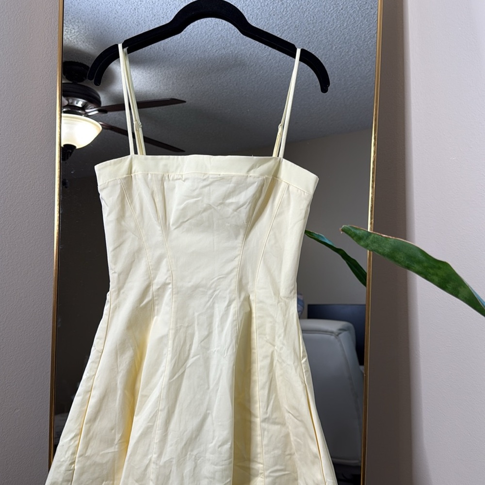 House of CB 'Dolly' Lemon Stretch Cotton A-Line Midi Sundress NWOT - Picture 5 of 6